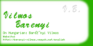 vilmos barenyi business card